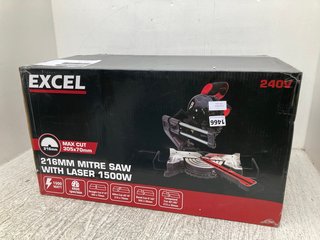 EXCEL 216MM COMPOUND MITRE SAW WITH LASER - RRP £125: LOCATION - E13