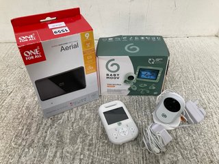 3 X ASSORTED HOUSEHOLD TECH ITEMS TO INCLUDE BABYMOOV YOO GO PLUS BABY MONITOR - RRP £129.99: LOCATION - E17