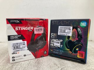 STEALTH LIGHT-UP GAMING HEADSET TO INCLUDE HYPERX STINGER LIGHTWEIGHT COMFORT HEADPHONES: LOCATION - E17