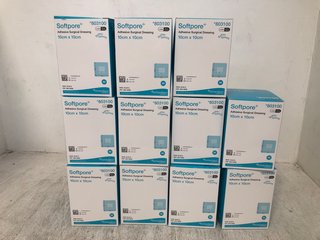 11 X BOXES OF SOFTPORE ADHESIVE SURGICAL DRESSINGS - SIZE: 10CM X 10CM: LOCATION - WH7