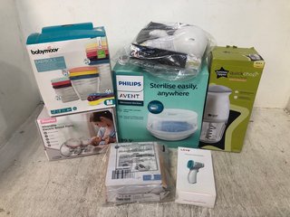 QTY OF ASSORTED BABY ITEMS TO INCLUDE PHILIPS AVENT MICROWAVE STERILISER: LOCATION - WH7
