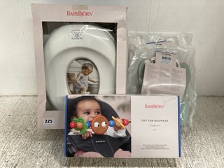 4 X ASSORTED BABYBJORN PRODUCTS TO INCLUDE TOILET TRAINING SEAT: LOCATION - WH10