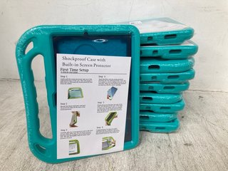 QTY OF IPAD SHOCKPROOF CASES WITH BUILT-IN SCREEN PROTECTORS IN TEAL: LOCATION - H9