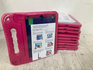 QTY OF IPAD SHOCKPROOF CASES WITH BUILT-IN SCREEN PROTECTORS IN PINK: LOCATION - H9