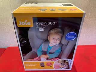 JOIE I-SPIN 360 CHILDS CAR SEAT IN COAL (SEALED) - RRP £250: LOCATION - BOOTH