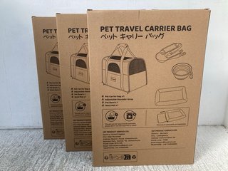3 X PET TRAVEL CARRIER BAGS: LOCATION - H3