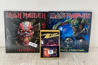 3 X ASSORTED VINYL ALBUMS TO INCLUDE IRON MAIDEN THE FINAL FRONTIER VINYL: LOCATION - WH1