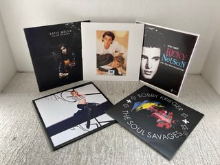 5 X ASSORTED VINYL ALBUMS TO INCLUDE RICKY NELSON HERE COMES RICKY NELSON 1957-1962 HITS COLLECTION VINYL: LOCATION - WH1