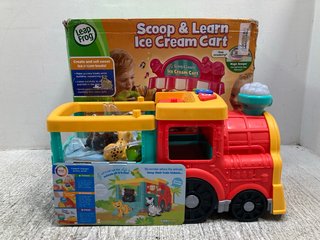 FISHER PRICE LITTLE PEOPLE BIG ABC ANIMAL TRAIN TOY TO ALSO INCLUDE LEAP FROG SCOOP & LEARN ICE CREAM CART TOY: LOCATION - G13
