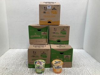 7 X BOXES OF QUAKER OATS IN GOLDEN SYRUP/APPLE & BLUEBERRY - BBE 3/8/24: LOCATION - G15