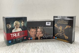 3 X ASSORTED DVD SERIES TO INCLUDE CASTLE THE COMPLETE SERIES SEASONS 1-8 (PLEASE NOTE: 18+YEARS ONLY. ID MAY BE REQUIRED): LOCATION - WH2