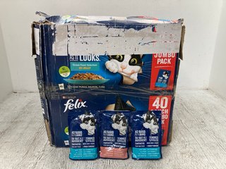 4 X PURINA FELIX WET CAT FOOD SACHETS IN VARIOUS FLAVOURS TO INCLUDE TUNA - BBE 10/2025: LOCATION - F14