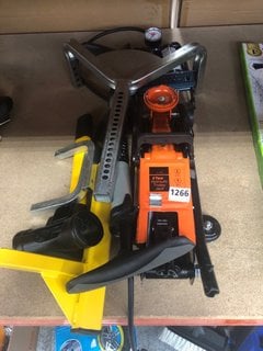QTY OF ASSORTED ITEMS TO INCLUDE 2 TONNE HYDRAULIC TROLLEY JACK: LOCATION - BR7