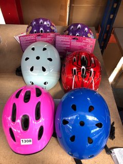 QTY OF ASSORTED BIKE HELMETS TO INCLUDE CHILDRENS BIKE HELMET IN PINK: LOCATION - BR10