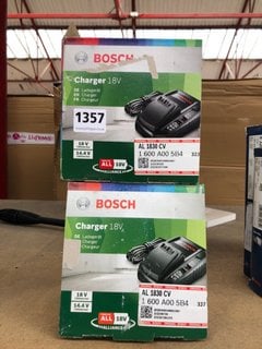2 X BOSCH CHARGERS 18V: LOCATION - BR13