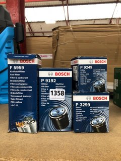 4 X ASSORTED ITEMS TO INCLUDE BOSCH F5959 FUEL FILTER: LOCATION - BR13