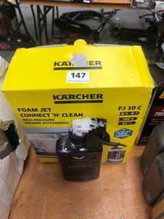 (COLLECTION ONLY) KARCHER FOAM JET CONNECT 'N' CLEAN TO INCLUDE CAR GOD HERMES WHEEL PROTECTOR CLEANER 500ML: LOCATION - B3T