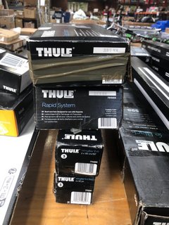 QTY OF ASSORTED THULE ITEMS TO INCLUDE THULE WINGBAR EVO 2 X 135CM/53" 711400 - RRP £150: LOCATION - B3T