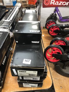 QTY OF ASSORTED THULE PRODUCTS TO INCLUDE THULE SHORT ROOF ADAPTER: LOCATION - B3T