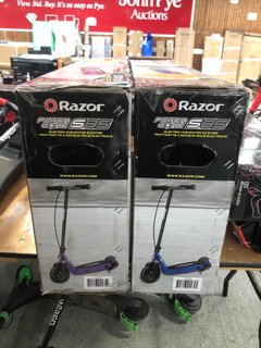 (COLLECTION ONLY) RAZOR POWER CORE S85 ELECTRIC SCOOTER IN PURPLE - RRP £180 TO INCLUDE RAZOR POWER CORE S85 ELECTRIC SCOOTER IN BLUE - RRP £180: LOCATION - B3T