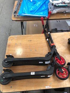 (COLLECTION ONLY) 2 X WIRED ELECTRIC SCOOTER IN RED: LOCATION - B4T