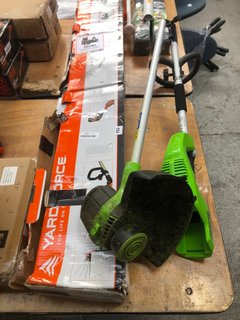 YARDFORCE CORDLESS POLE HEDGE TRIMMER - RRP £99 TO INCLUDE GREENWORKS G40T5 40V CORDLESS GRASS TRIMMER: LOCATION - B4T