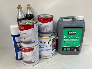 (COLLECTION ONLY) QTY OF ASSORTED ITEMS TO INCLUDE KRAMP SYNTHETIC RESIN PAINT FOR IRON AND STEEL 1L: LOCATION - A1T