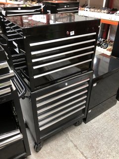 6 DRAWER WHEELED TOOLBOX TO INCLUDE 5 DRAWER TOOLBOX IN BLACK: LOCATION - B1