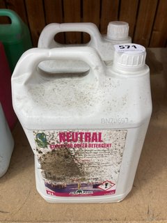 (COLLECTION ONLY) 2 X NEUTRAL SCRUBBER DRYER DETERGENT 5L: LOCATION - AR7