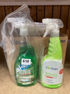 (COLLECTION ONLY) QTY OF ASSORTED ITEMS TO INCLUDE SO CLEAN MULTI-PURPOSE CLEANER SPRAY 750ML: LOCATION - AR4