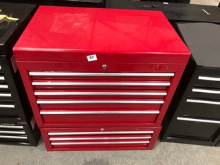 5 DRAWER TOOLBOX TO INCLUDE 3 DRAWER TOOLBOX IN RED: LOCATION - B1