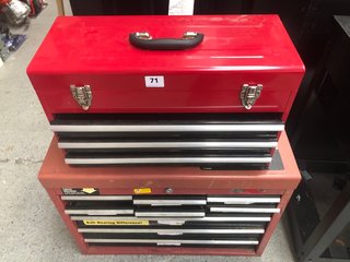 9 DRAWER TOOLBOX TO INCLUDE 3 DRAWER TOOLBOX IN RED: LOCATION - B1