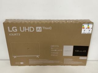 LG UHD 4K AL THINQ 43" UHD, 4K TV: MODEL NO 43UR733006LA (WITH BOX AND ALL ACCESSORIES) [JPTM114135]