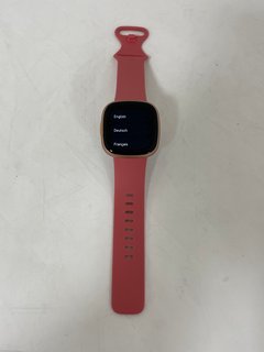 FITBIT VERSA 4 SMARTWATCH (ORIGINAL RRP - £169) IN ROSE GOLD CASE & PINK STRAP: MODEL NO FB523RGRW (WITH BOX, MANUAL & CHARGER CABLE) [JPTM114220]