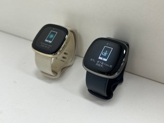 2X FITBIT SENSE SMARTWATCHES: MODEL NO FB512 (WITH CHARGER CABLES) [JPTM114316]