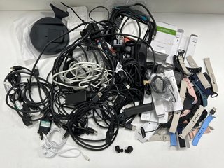 BOX OF ASSORTED ITEMS TO INCLUDE FITBIT CHARGE 5, SMARTWATCH STRAPS, SMARTPHONE ACCESSORIES & TECH ITEMS. (UNIT ONLY) [JPTM114097]