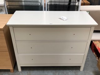 JOHN LEWIS & PARTNERS ANY DAY WILTON 3 DRAWER CHEST IN WHITE RRP £249: LOCATION - A7