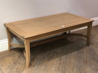 GIBSON RECTANGULAR COFFEE TABLE IN GREY WASHED FINISH - RRP £499: LOCATION - C2