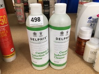 (COLLECTION ONLY) 2 X BOTTLES OF DELPHIS CERAMIC & INDUCTION HOB CLEANER: LOCATION - BR8