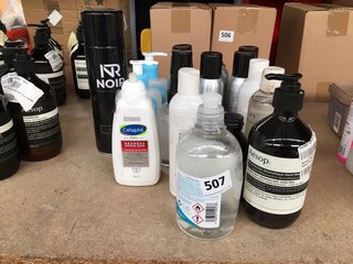 (COLLECTION ONLY) QTY OF ASSORTED ITEMS TO INCLUDE AESOP MANDARIN RIND & ROSEMARY HAND WASH: LOCATION - BR9