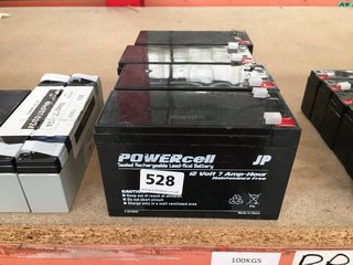 (COLLECTION ONLY) 4 X POWERCELL RECHARGEABLE LEAD-ACID BATTERIES: LOCATION - BR14