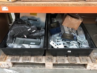 QTY OF ASSORTED ITEMS TO INCLUDE 24'' GALVANISED STEEL HINGE SETS: LOCATION - BR11 (KERBSIDE PALLET DELIVERY)