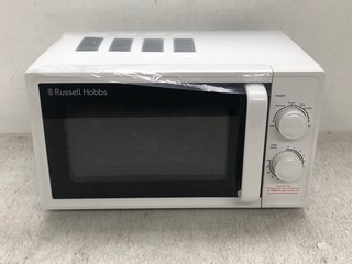 RUSSELL HOBBS TEXTURES COMPACT WHITE MANUAL MICROWAVE: LOCATION - E4