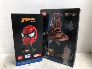 2 X ASSORTED LEGO BUILD KITS TO INCLUDE MARVEL SPIDERMAN MASK BUILD KIT MODEL: 76285: LOCATION - H1