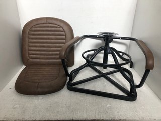 OFFICE CHAIR IN BROWN AND BLACK: LOCATION - E6