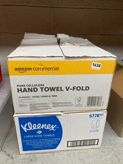 2 X BOXES OF HAND TOWELS: LOCATION - H10