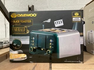 DAEWOO 4 SLICE TOASTER EMERALD COLLECTION: LOCATION - H14
