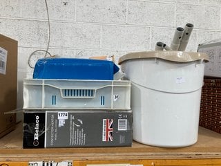 QTY OF ASSORTED ITEMS TO INCLUDE BELACO CONVECTOR HEATER TO INCLUDE LARGE MOP BUCKET: LOCATION - H18