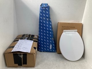 4 X ASSORTED ITEMS TO INCLUDE MASS DYNAMIC MUTE TOILET SEAT COVER: LOCATION - E8