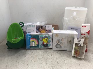 QTY OF ASSORTED ITEMS TO INCLUDE ANGELCARE NAPPY DISPOSAL SYSTEM: LOCATION - E12